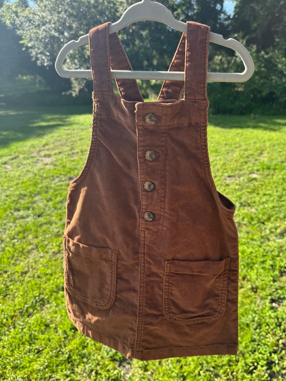 Joe Fresh Classic Brown Corduroy Kids Overall Dress